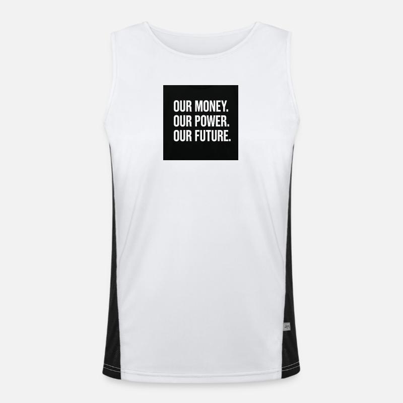 Empowering Future Themed Typography Design Men's Functional Contrast Tank Top 