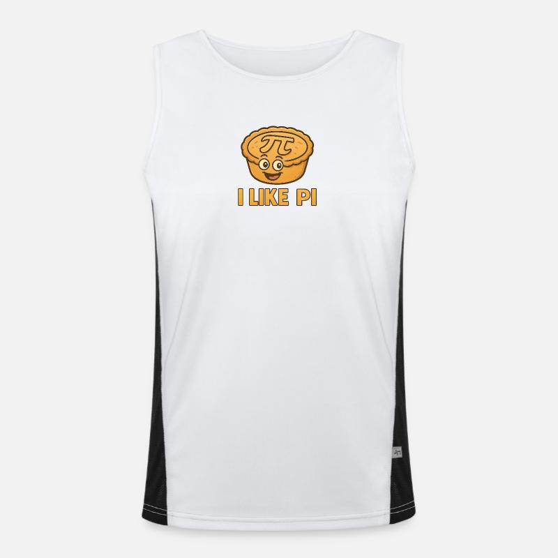 Gâteau Pi avec un visage amusant Débardeur respirant contrasté Homme 