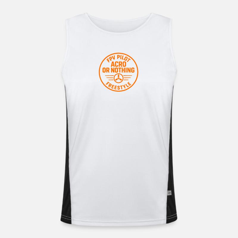 FPV Pilot Acro Freestyle Design Funktionelles Kontrast-Tank Top für Männer 