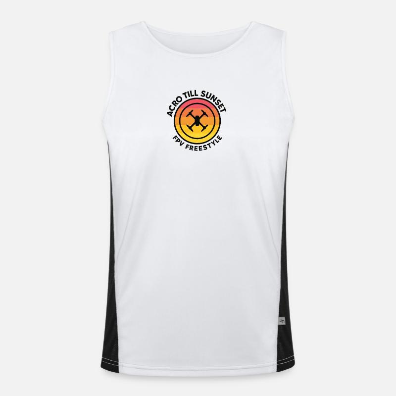 Akro Till Sunset FPV Design Funktionelles Kontrast-Tank Top für Männer 