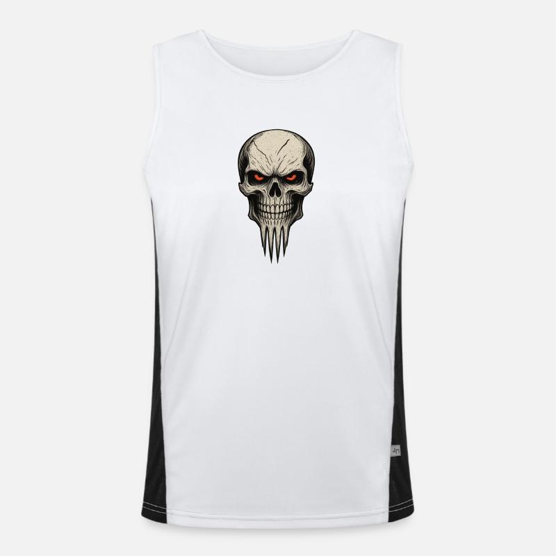 Zombie Skull Nightmare Men's Functional Contrast Tank Top 