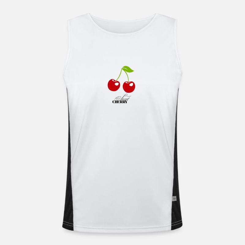 Illustration de cerises classiques Débardeur respirant contrasté Homme 