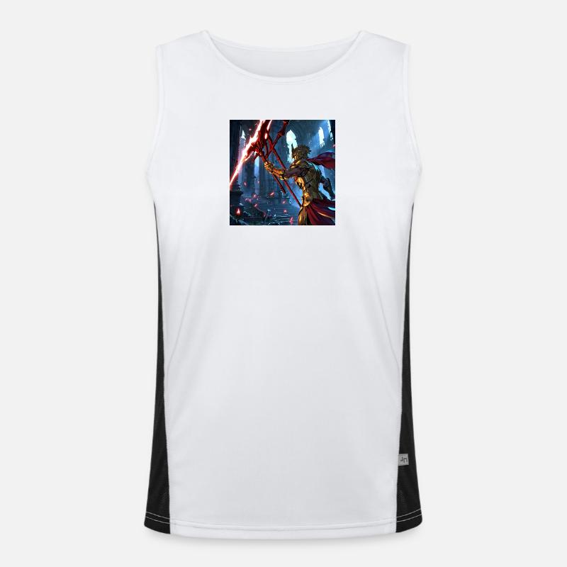 Mythical Warrior in Epic Combat Men's Functional Contrast Tank Top 
