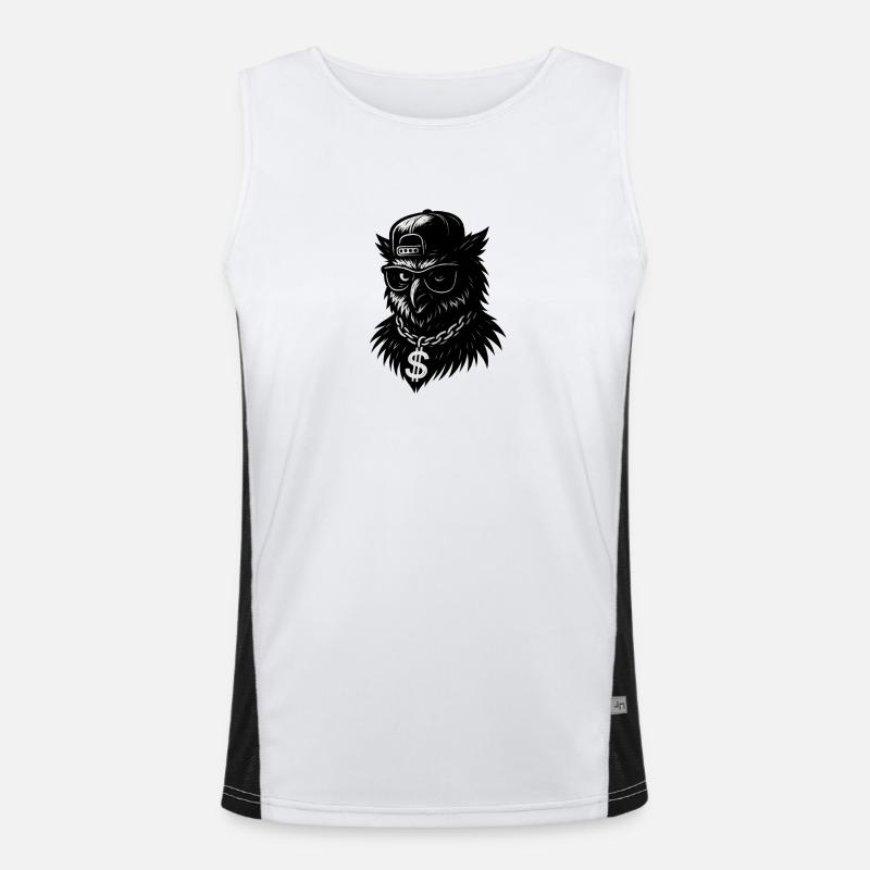 Rap-Eule Funktionelles Kontrast-Tank Top für Männer 