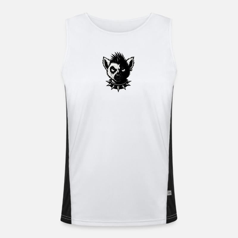 Punk-Lemur Funktionelles Kontrast-Tank Top für Männer 