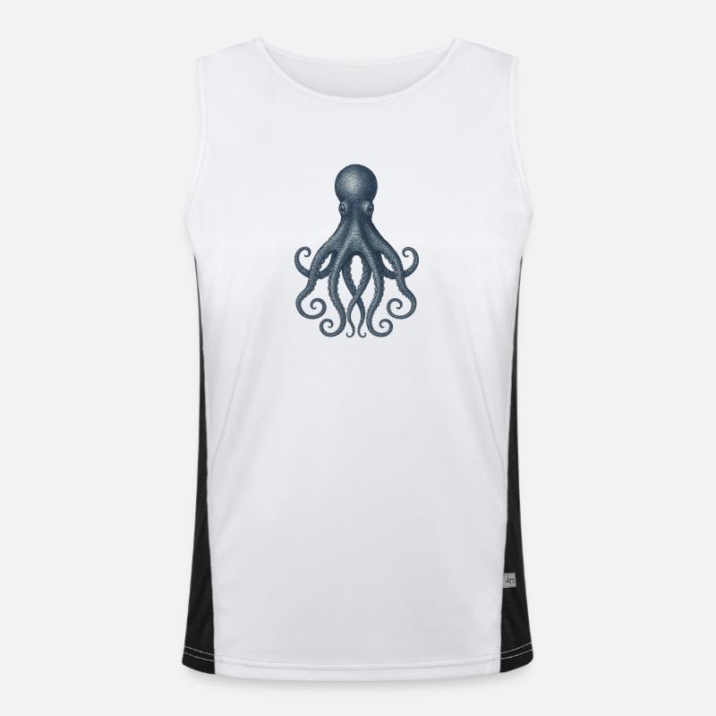 Octopus contemporain Design abstrait Débardeur respirant contrasté Homme 
