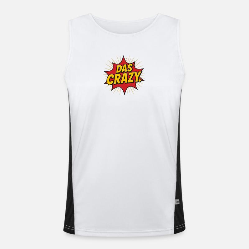 Comic Explosion Text Design Men's Functional Contrast Tank Top 