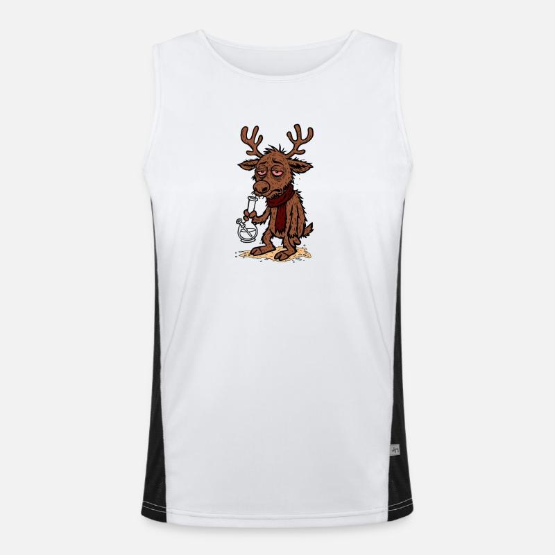 Crazy Reindeer Men's Functional Contrast Tank Top 