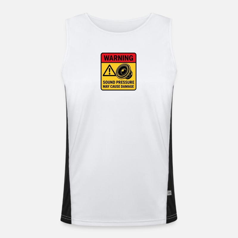 Audio Playback Warning Men's Functional Contrast Tank Top 