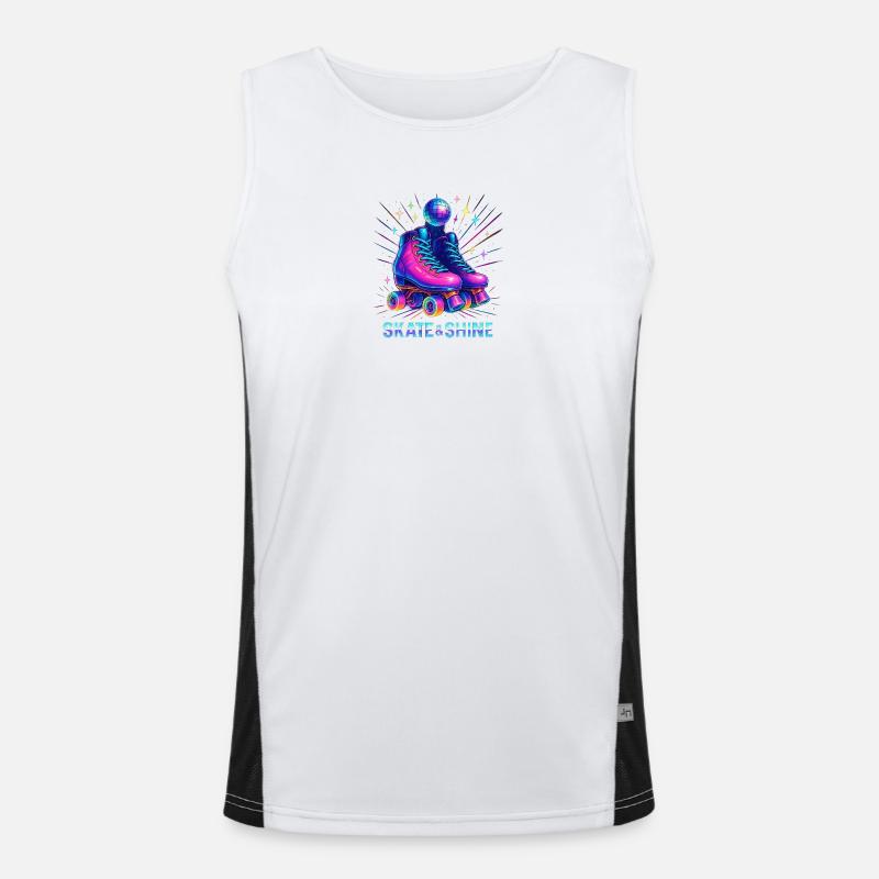 Neon Roller Derby Stil Funktionelles Kontrast-Tank Top für Männer 