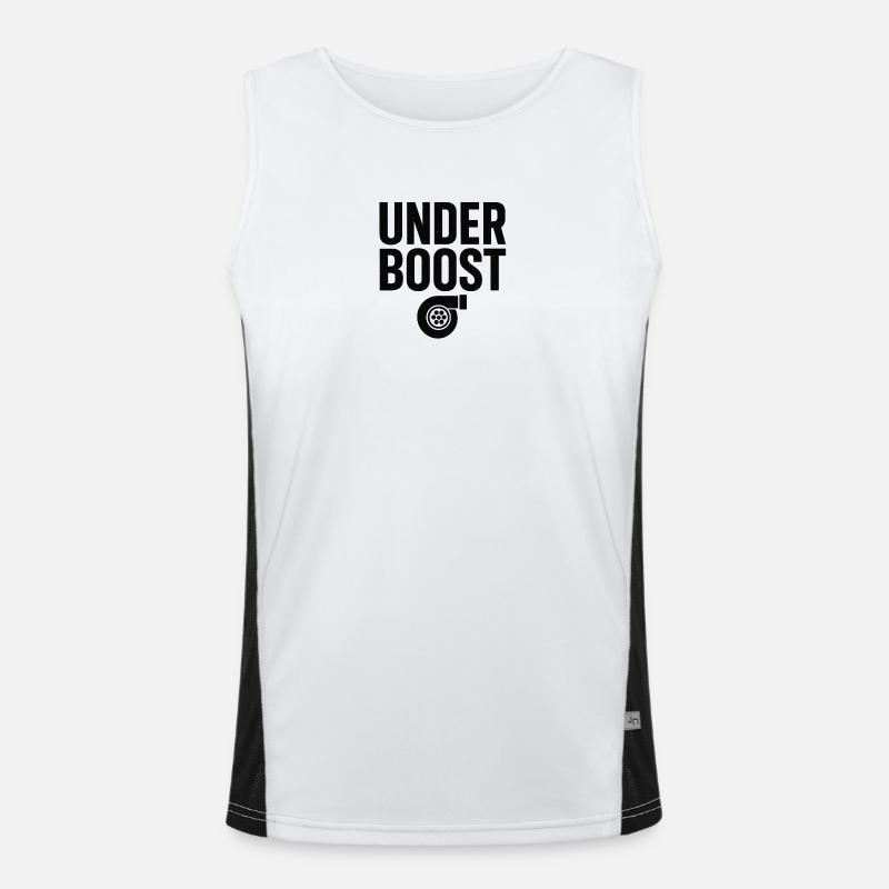 Under Boost Logo Design - Men's Functional Contrast Tank Top  - white/black
