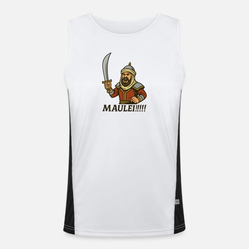 ⚔️ Arab Warrior with Beard – "Maulei!!" Men's Functional Contrast Tank Top 