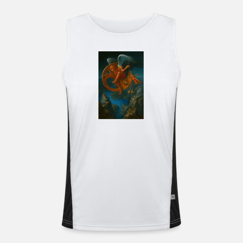 Fantasy Mechanical Flying Creature Design Men's Functional Contrast Tank Top 