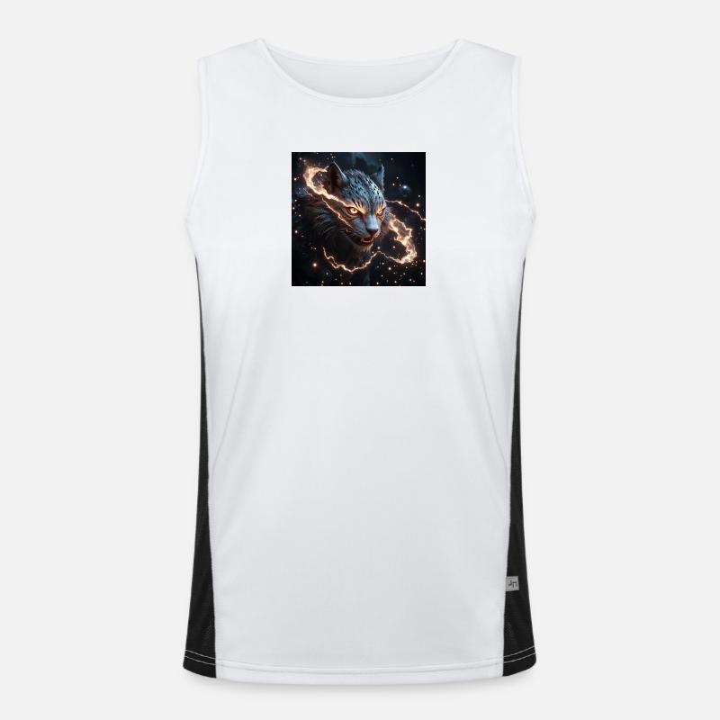 Electrifying Mythical Tiger - Men's Functional Contrast Tank Top  - white/black