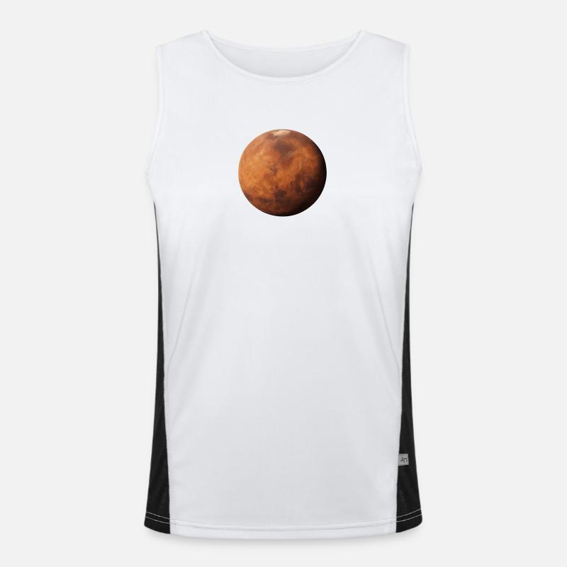 Mars - Planeten Mars - Funktionel kontrast tanktop til herrer - hvid/sort