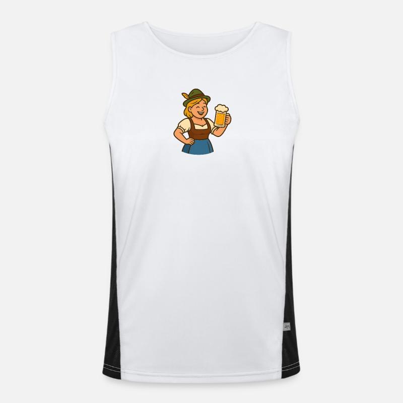 Bayerische Bierfest Funktionelles Kontrast-Tank Top für Männer 