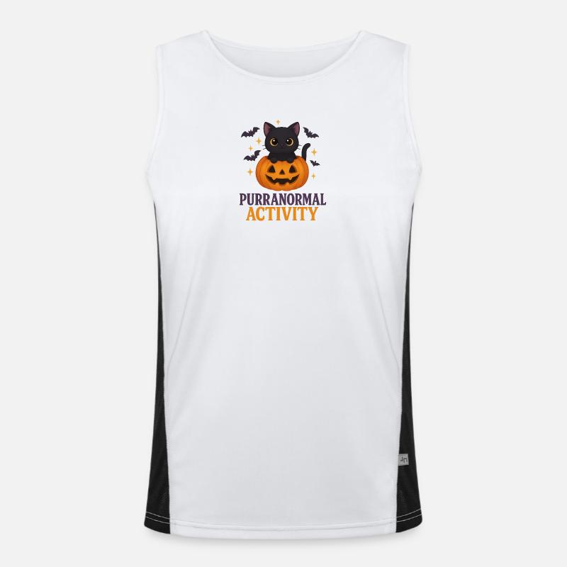 😸 Purranormal Activity – Süßes  Kätzchen Funktionelles Kontrast-Tank Top für Männer 