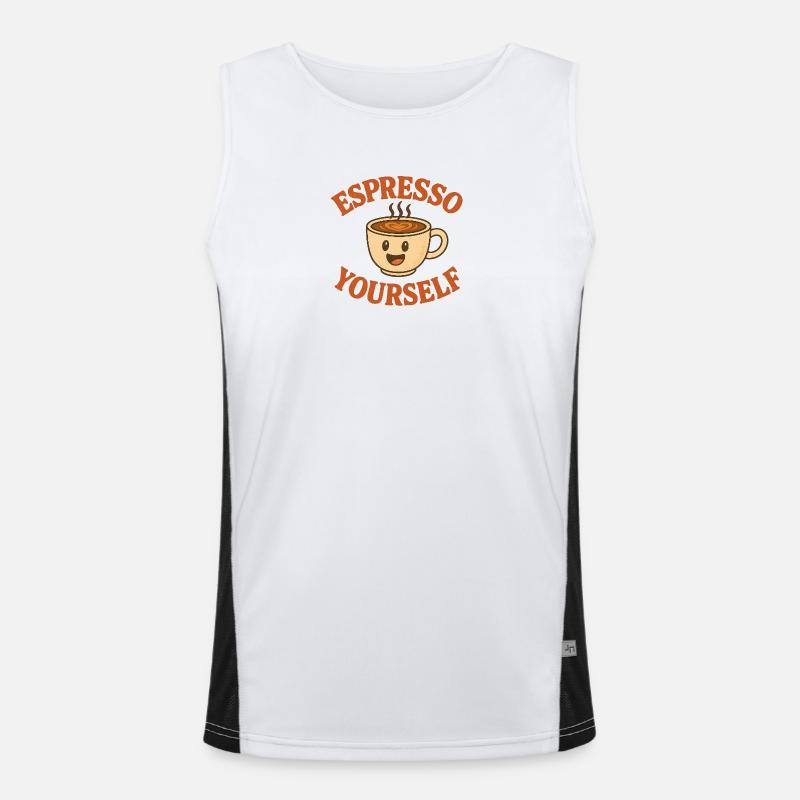 Espresso yourself Funktionelles Kontrast-Tank Top für Männer 
