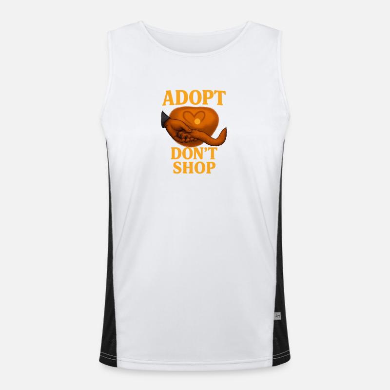 Empathetic cat adoption design Men's Functional Contrast Tank Top 