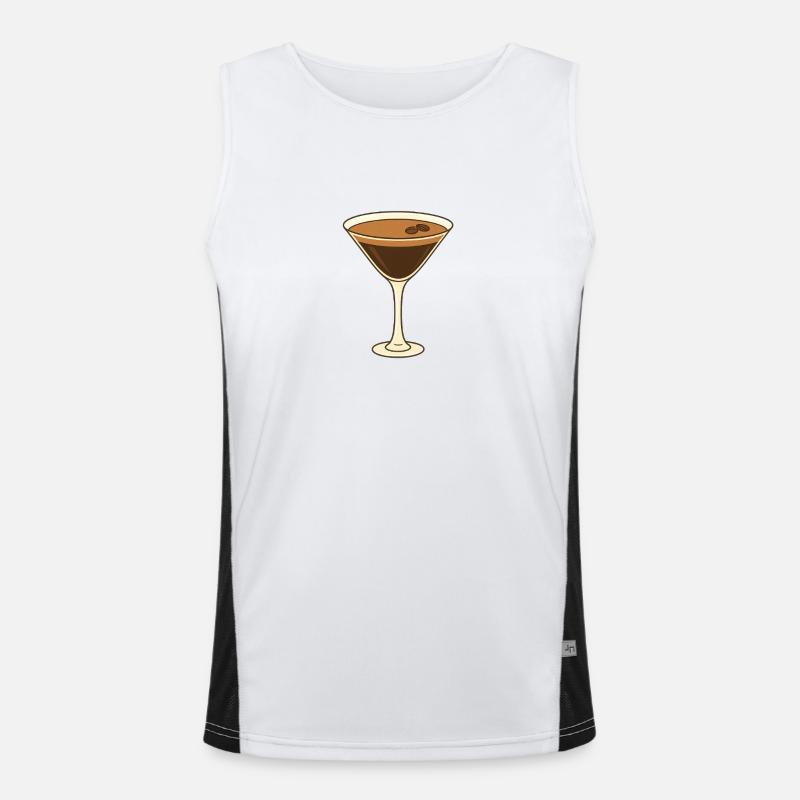 Espresso Martini Funktionelles Kontrast-Tank Top für Männer 