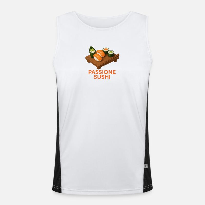 Sushi-Boot Funktionelles Kontrast-Tank Top für Männer 