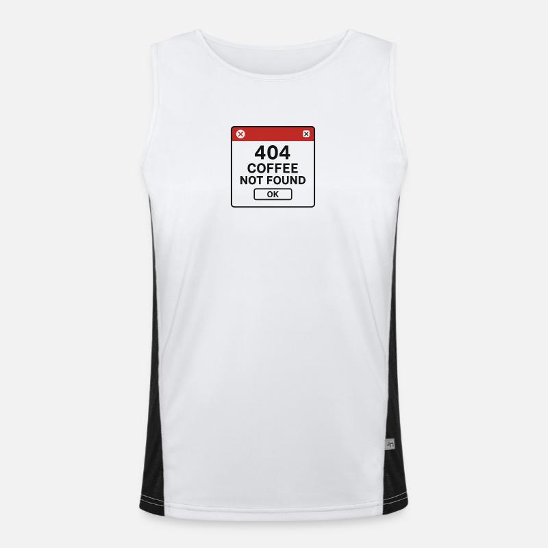 404 coffee not found Funktionelles Kontrast-Tank Top für Männer 
