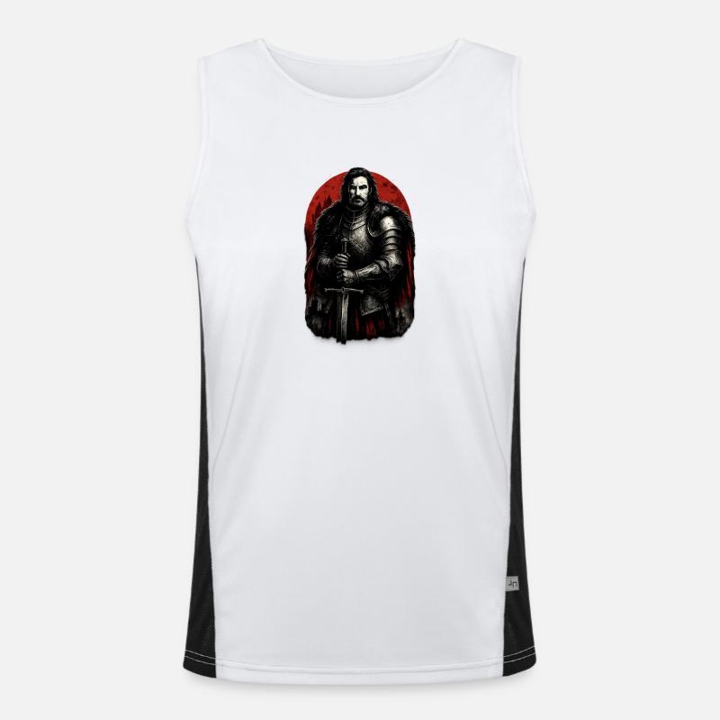 Dark Fantasy Edler Ritter – Mittelalterliches Design Funktionelles Kontrast-Tank Top für Männer