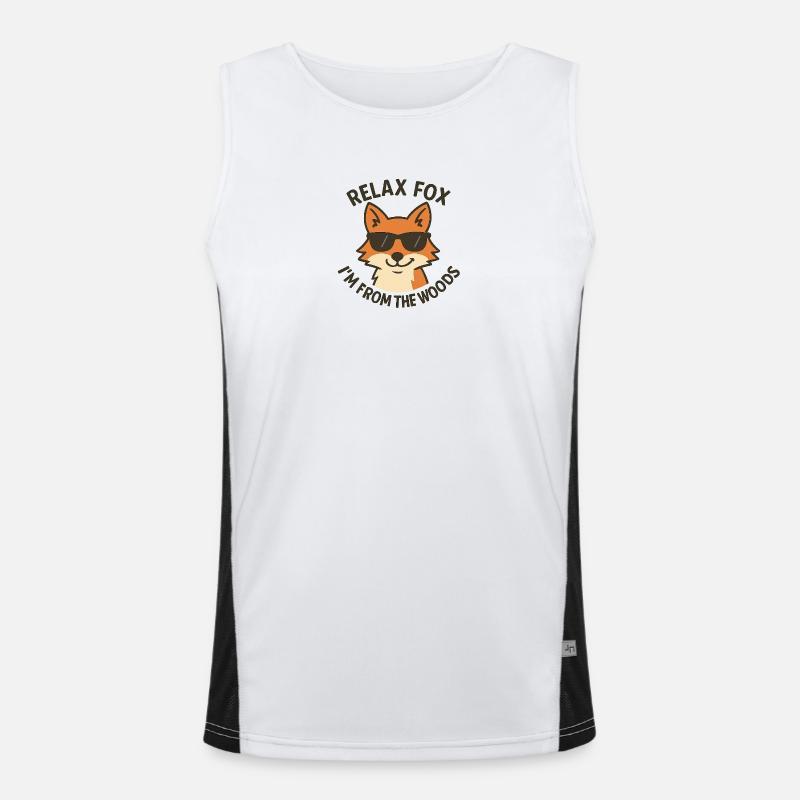 Relax Fox from the Forests Men's Functional Contrast Tank Top 
