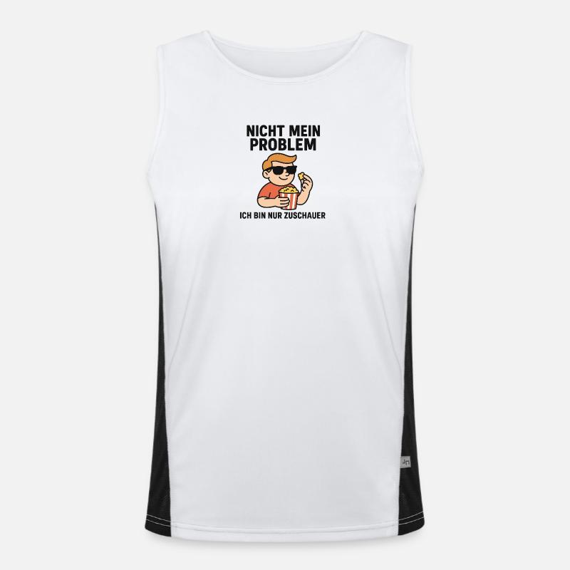 Nicht Mein Problem Zuschauer Funktionelles Kontrast-Tank Top für Männer 