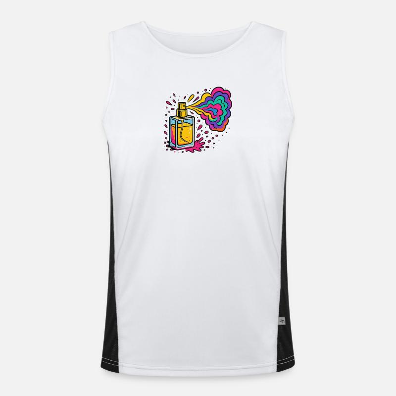 Explosion de couleurs de parfum néon Débardeur respirant contrasté Homme 