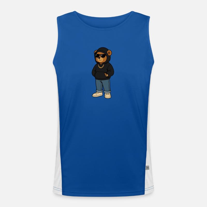 Beary cool Men's Functional Contrast Tank Top 