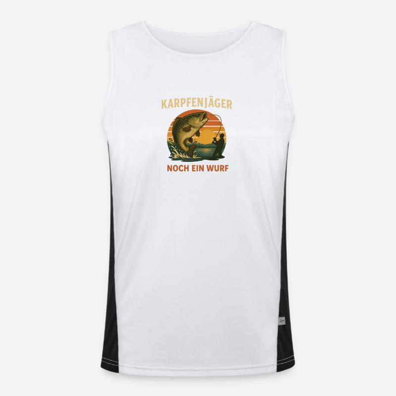 Karpfenangeln noch ein Wurf Funktionelles Kontrast-Tank Top für Männer 