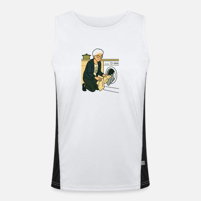 Oma Karin Funktionelles Kontrast-Tank Top für Männer 