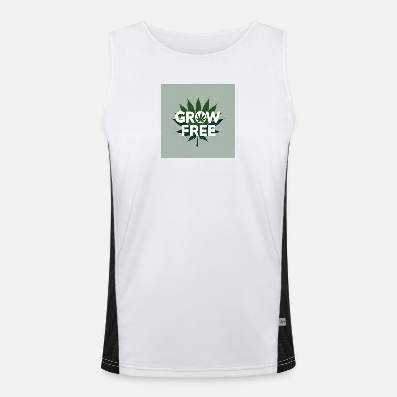 Conception de feuilles libres de culture Débardeur respirant contrasté Homme 