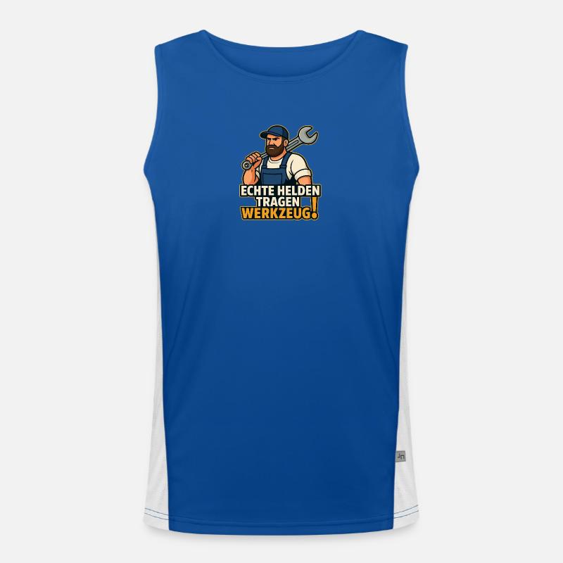 Echte Helden Tragen Werkzeug Funktionelles Kontrast-Tank Top für Männer 