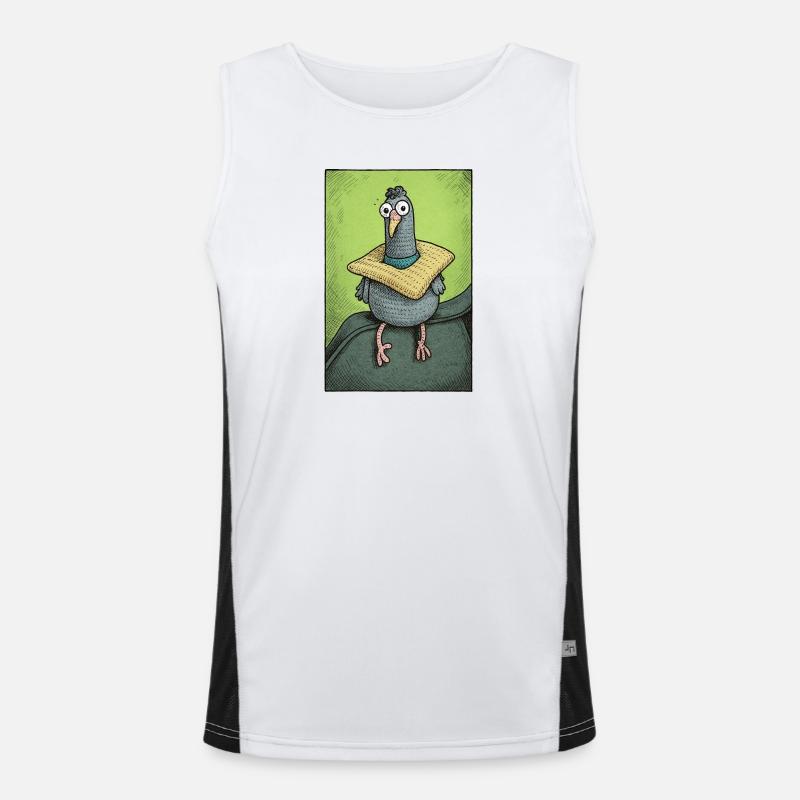 Sir Gurrington sits - Men's Functional Contrast Tank Top  - white/black