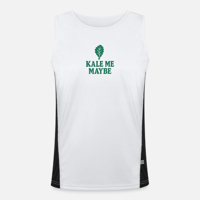 Kale Me Maybe – Lustiges Veggie Design Funktionelles Kontrast-Tank Top für Männer 