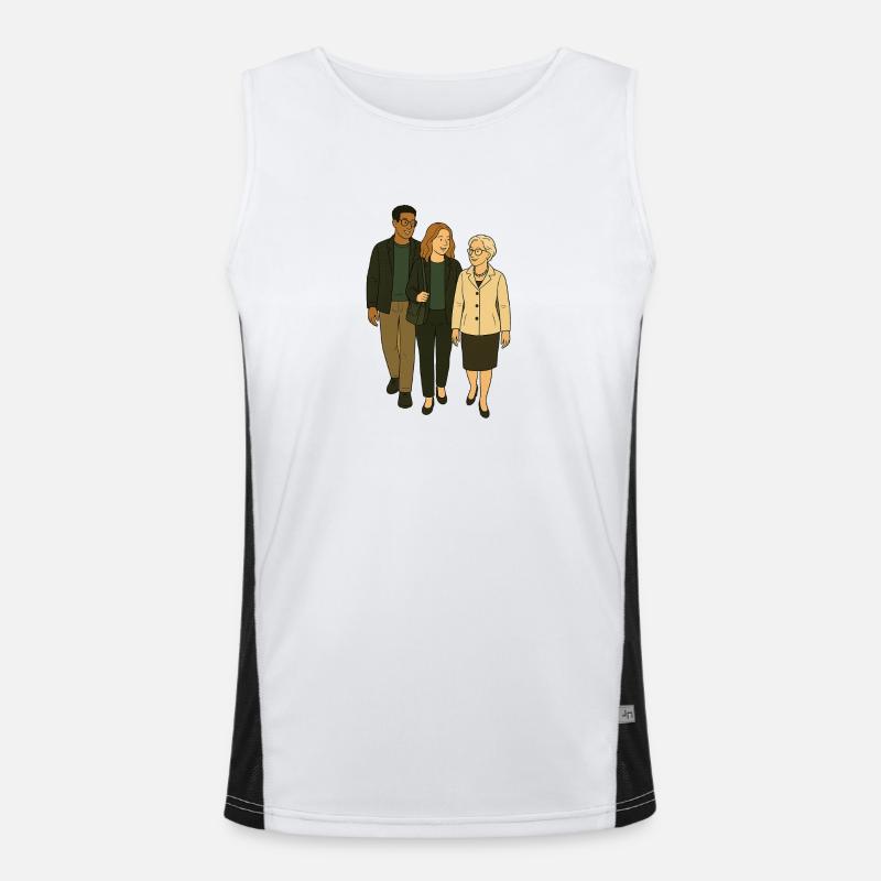 mit Oma unterwegs Funktionelles Kontrast-Tank Top für Männer 