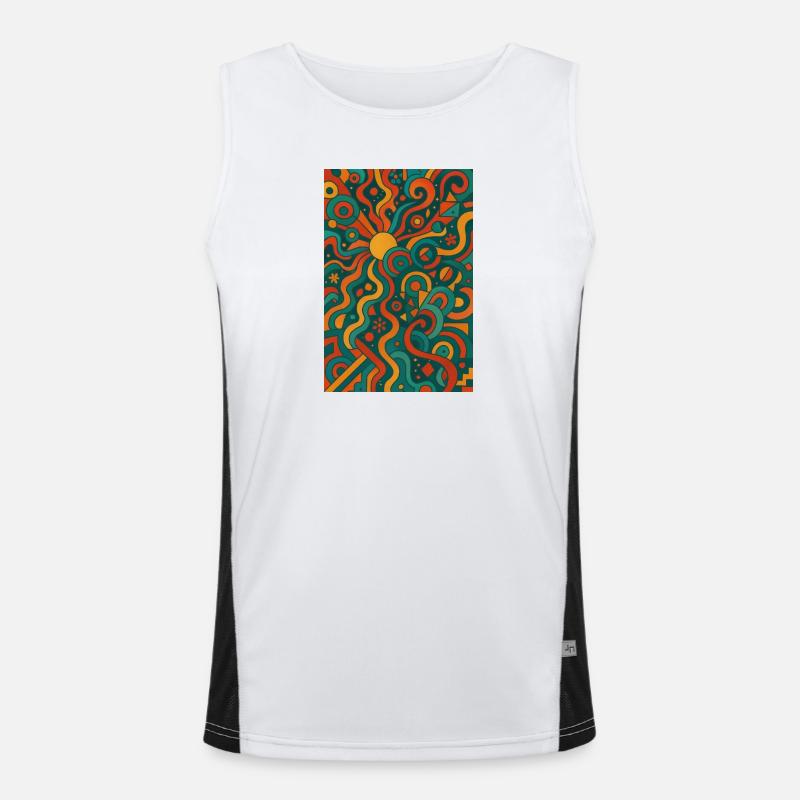 abstract colours Men's Functional Contrast Tank Top 