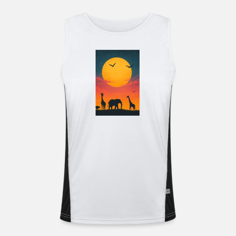 Savanes Coucher de soleil Débardeur respirant contrasté Homme 