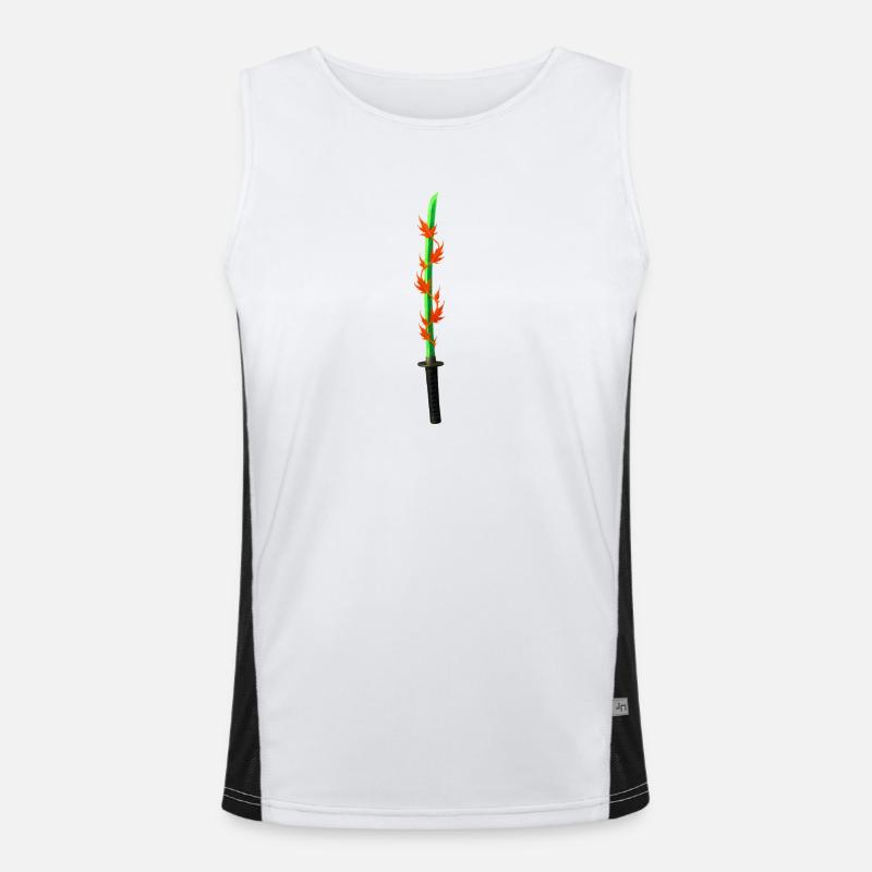 Flame Blade Katana Men's Functional Contrast Tank Top 