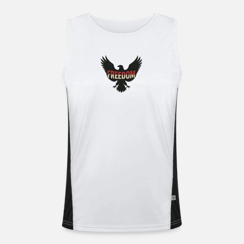 Freedom Eagle Funktionelles Kontrast-Tank Top für Männer 