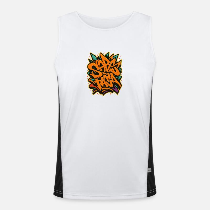 Graffiti Lettrage Spray Art Débardeur respirant contrasté Homme 