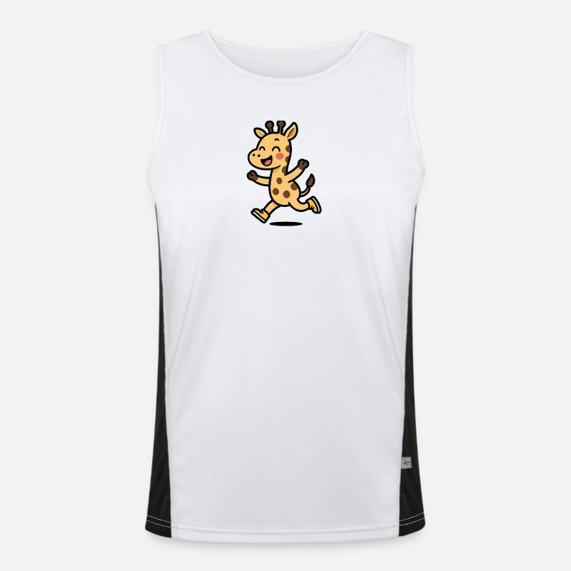Girafe heureuse Débardeur respirant contrasté Homme 