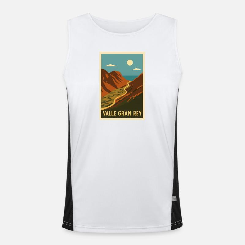 Valle Gran Rey Funktionelles Kontrast-Tank Top für Männer 