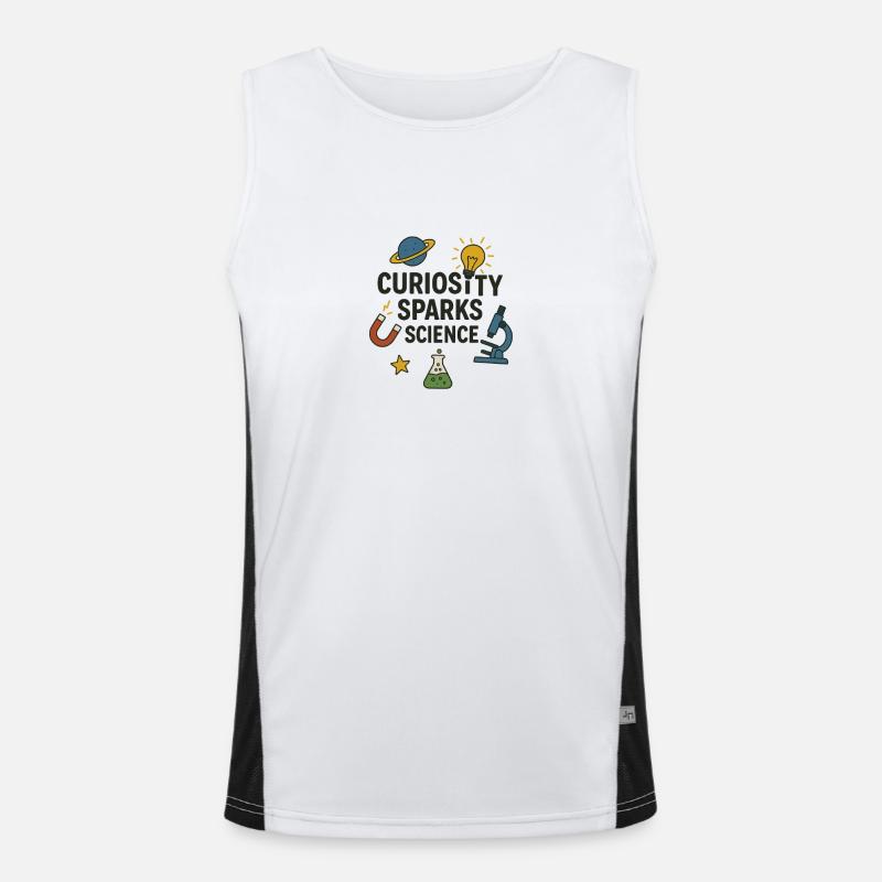 Curiosity Sparks Science Men's Functional Contrast Tank Top 