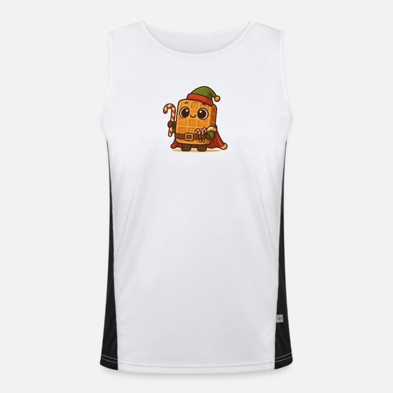 Weihnachts Waffel Funktionelles Kontrast-Tank Top für Männer 