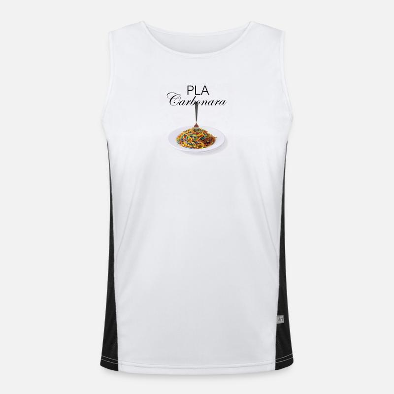 PLA Carbonara Funktionelles Kontrast-Tank Top für Männer 