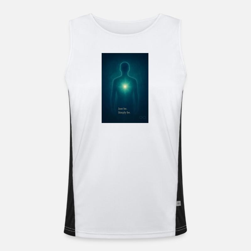 Words from the Silence - Men's Functional Contrast Tank Top  - white/black