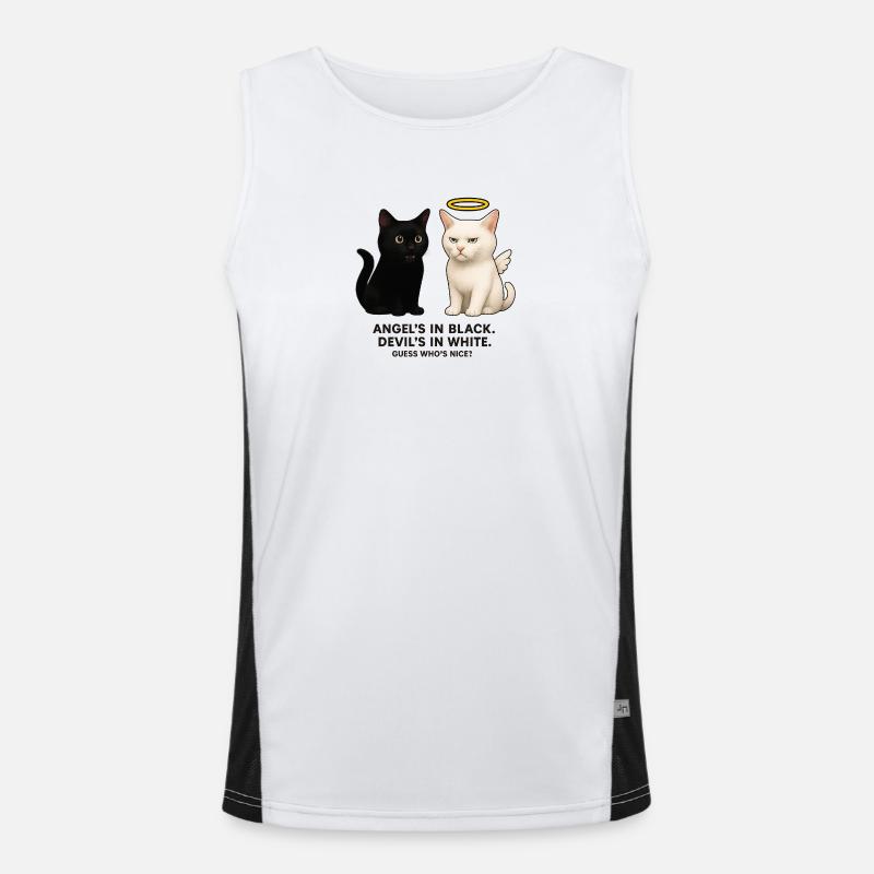Angel vs. Devil Cats Men's Functional Contrast Tank Top 